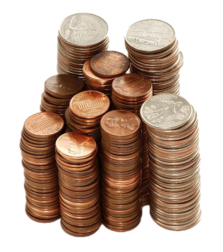 piles of coins